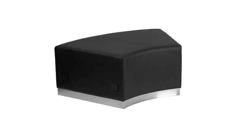 Alon Black Backless Convex Chair | Rental