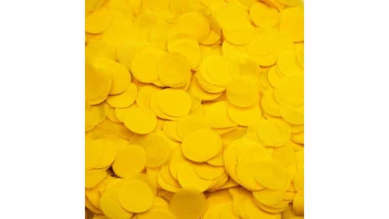 1″ Yellow Tissue Circles (1lb) | Rental
