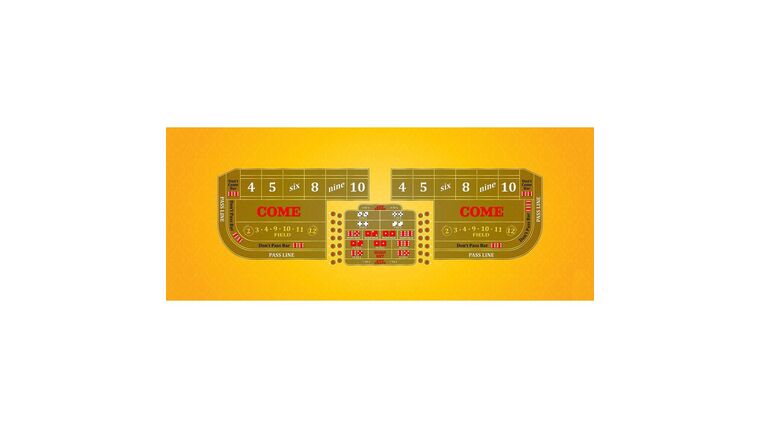 Craps – 8′ Casino Game Table Kit – Yellow | Rental Craps – 8′ Casino Game Table Kit – Yellow | Rental