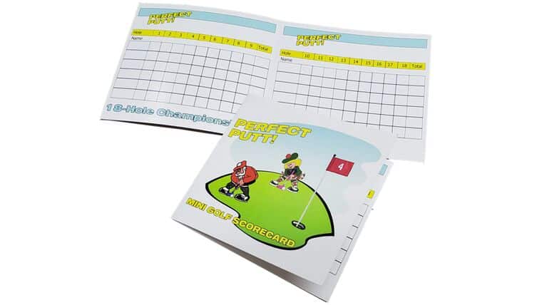 Folding Mini Golf Score Card | Rental