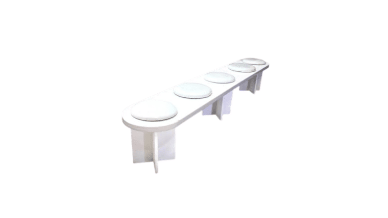 Catwalk Bench – White With White Seat Pads | Rental