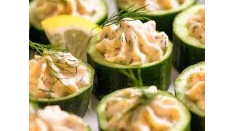 Medium Salmon Mousse Cucumber (Serves 25) | Purchase | Rental Medium Salmon Mousse Cucumber (Serves 25) | Purchase | Rental