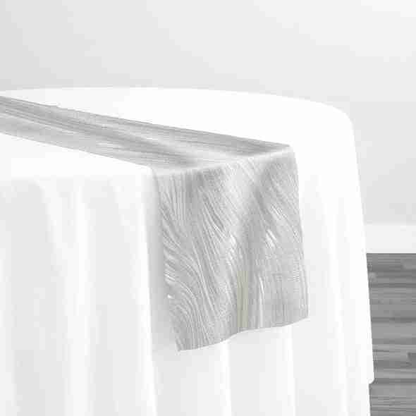 Allure Jacquard Table Runner in White | Rental Allure Jacquard Table Runner in White | Rental