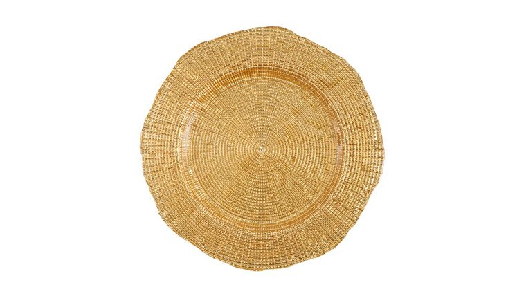 Mosaico Glass Charger Plate – Gold | Rental