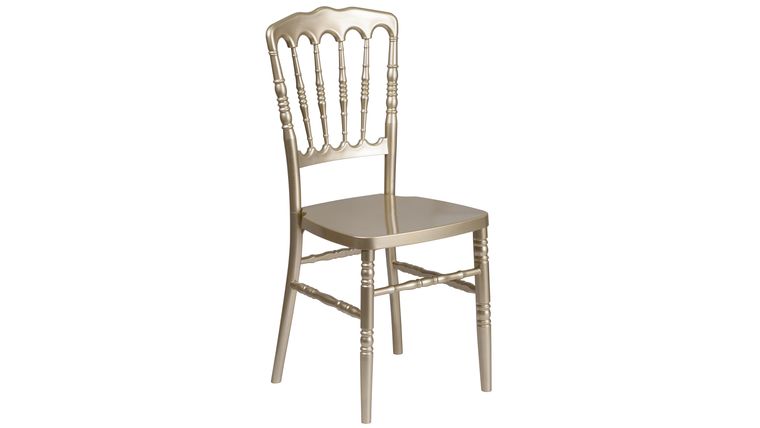 Napoleon Resin Chair – Gold | Rental