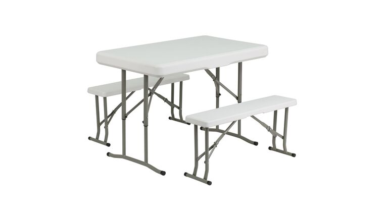 4′ – 3 Piece Portable Folding Bench & Table Set | Rental