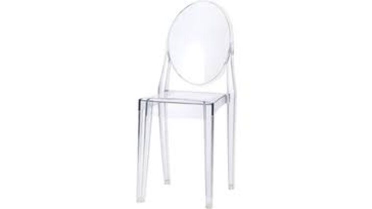 Ghost Acrylic Arm-less Chair – Clear | Rental