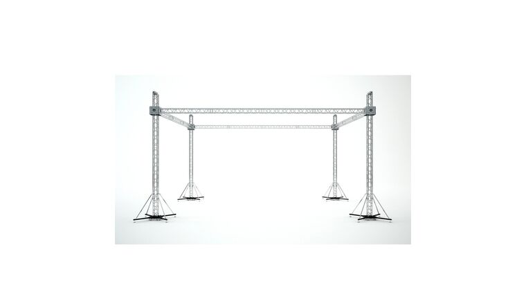 Stage Flat Roofing System Package With 4 Chain Hoists | 40 Ft W x 30 Ft L x 23 Ft H | Rental Stage Flat Roofing System Package With 4 Chain Hoists | 40 Ft W x 30 Ft L x 23 Ft H | Rental