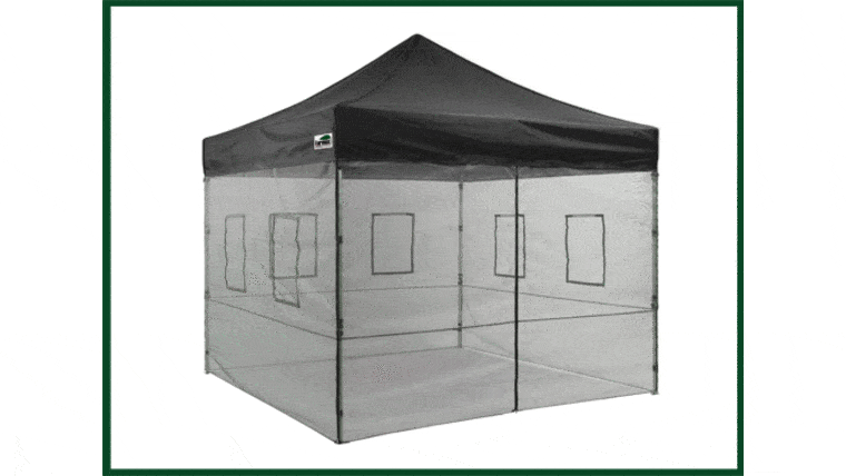 10′ x 10′ Commercial Pop Up Tent – Food Service – Black | Rental