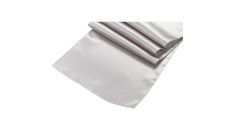Satin Table Runner – Silver | Rental Satin Table Runner – Silver | Rental