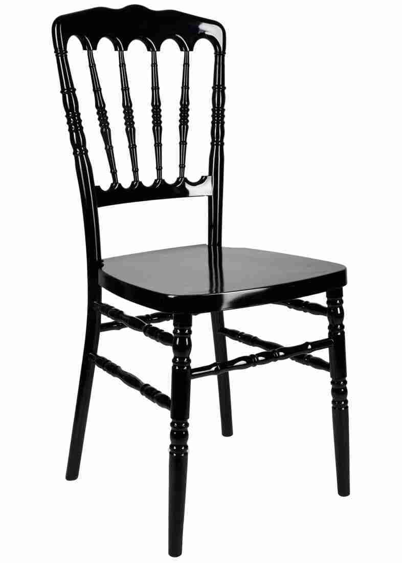 Black Steel Skeleton™ Resin Napoleon Chair | Rental
