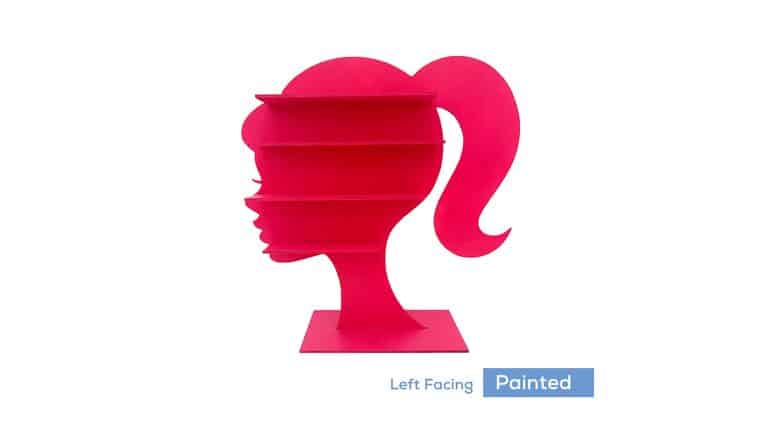 Barbie Silhouette Shelf Face Prop – Left Facing | Rental Barbie Silhouette Shelf Face Prop – Left Facing | Rental