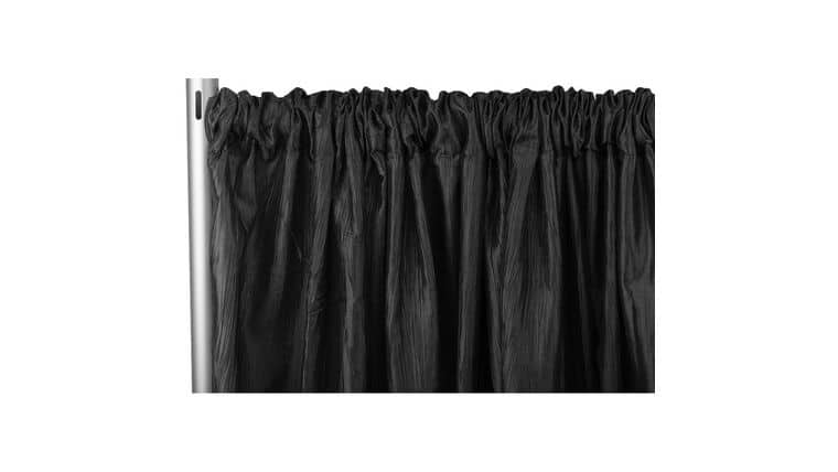 Package – 8′ Banjo Drape/Backdrop Add-On Kit – Black | Rental