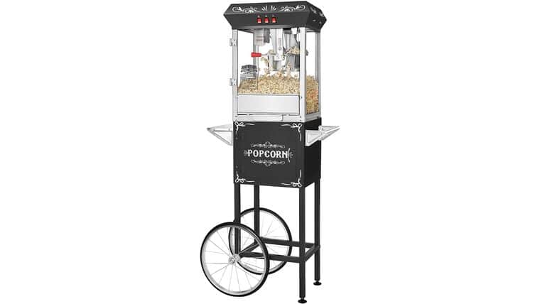 Popcorn – 8 oz. Black Popcorn Machine W/Cart | Rental Popcorn – 8 oz. Black Popcorn Machine W/Cart | Rental