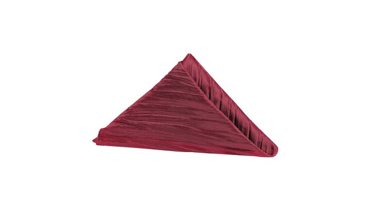 Accordion Crinkle Taffeta Napkin 20″x20″ – Burgundy | Rental Accordion Crinkle Taffeta Napkin 20″x20″ – Burgundy | Rental