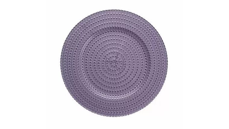 Mosaico Glass Beaded Charger – Purple | Rental