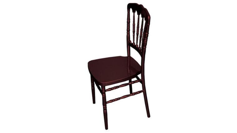 Napoleon Resin Chair – Mahogany | Rental