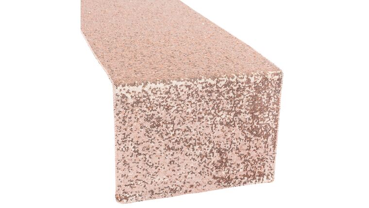 Glitz Sequin Table Runner – Blush/Rose Gold | Rental