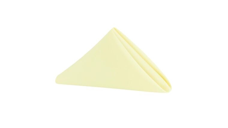 Polyester | 20″ x 20″ Pastel Yellow Napkin | Rental