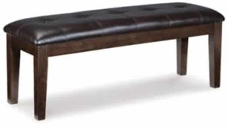 4′ Brown Leather Bench | Rental