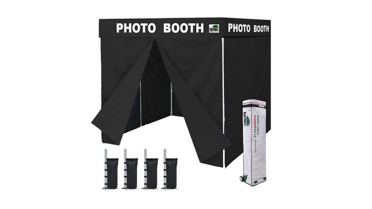 8′ x 8′ Flat Pop Up Photo Booth Enclosure – Black | Rental 8′ x 8′ Flat Pop Up Photo Booth Enclosure – Black | Rental