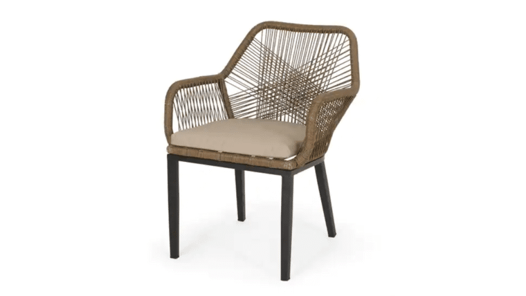 Russel Outdoor Wicker Chair - Light Brown | Rental