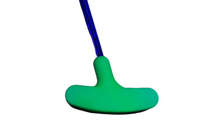 Black Light Green Rubber Mini Golf Putter | Rental