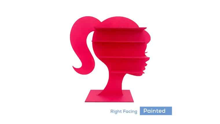 Barbie Silhouette Shelf Face Prop – Right Facing | Rental Barbie Silhouette Shelf Face Prop – Right Facing | Rental