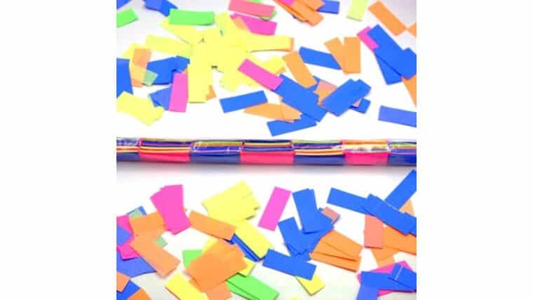 Multicolor Blacklight Confetti Sleeve | Rental Multicolor Blacklight Confetti Sleeve | Rental