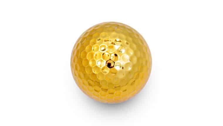 Metallic Gold Golf Ball | Rental Metallic Gold Golf Ball | Rental