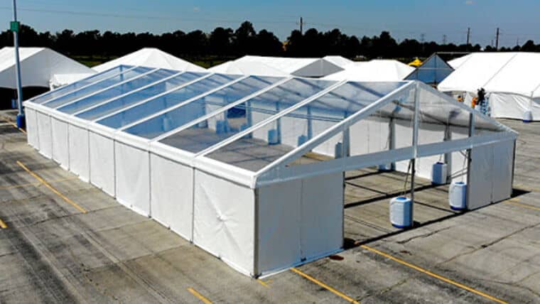40′ x 80′ Keder Tent – Clear/White | Rental