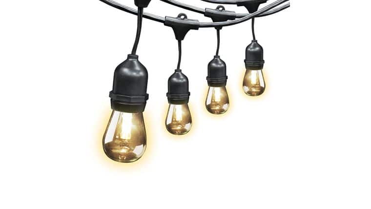 48′ Black String Clear C9 LED Light Bulb Feit 72031 Kit | Rental