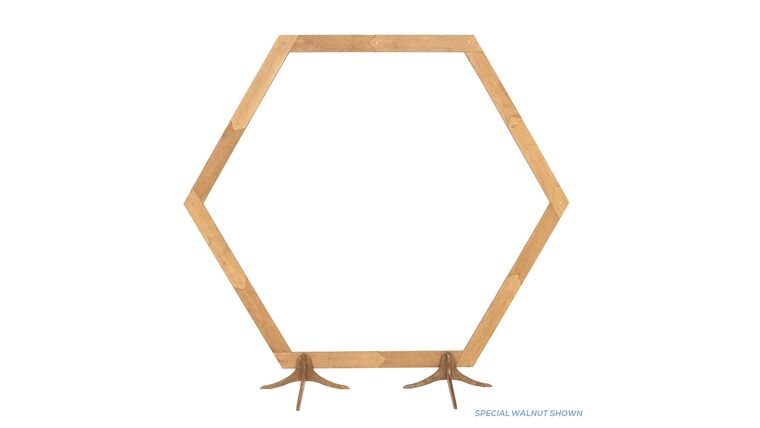 Single Wooden Hexagon Arch – Large – Antique White | Rental
