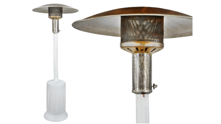 Patio Heater – Mushroom – Velon Wrapped – White | Rental