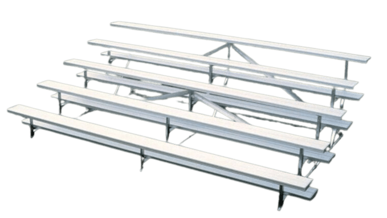 5 Row Portable Aluminum Bleacher (Seats 70*) – 21′ | Rental