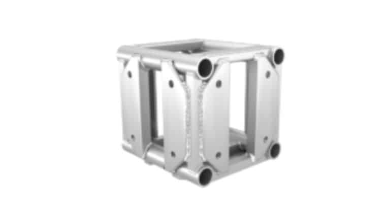 Xtreme Truss – 12″ x 12″ Xtreme Structures Silver 5 Way Corner Block | Rental