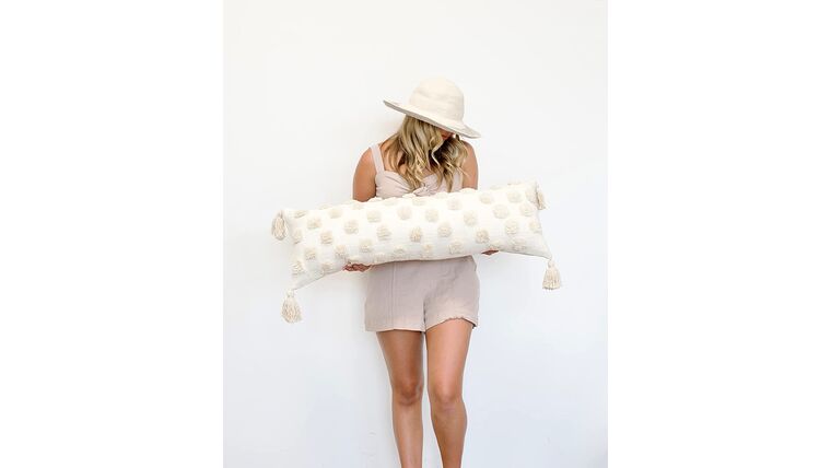 Casa Boho Lumbar Pillow – Cream | Rental