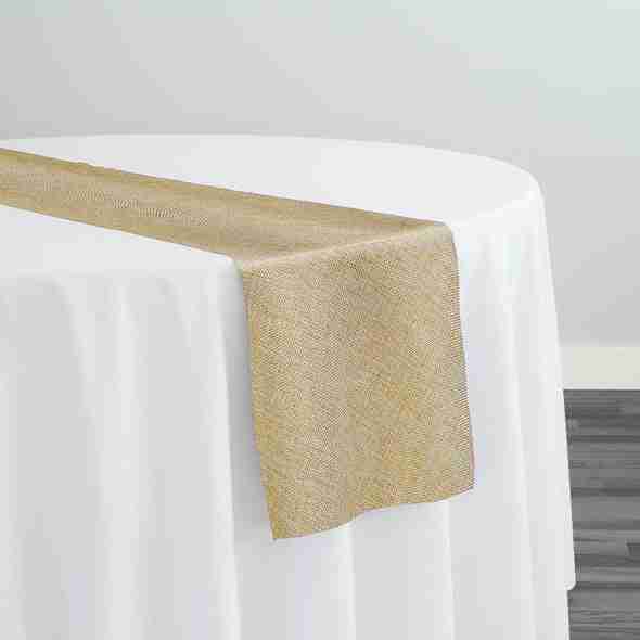Imitation Burlap Table Runner in Natural | Rental Imitation Burlap Table Runner in Natural | Rental