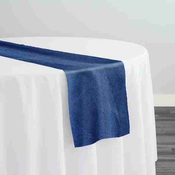 Imitation Burlap Table Runner in Navy | Rental Imitation Burlap Table Runner in Navy | Rental