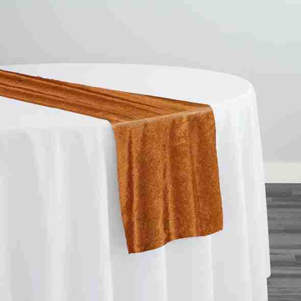 Lush Velvet Table Runner in Rust | Rental Lush Velvet Table Runner in Rust | Rental
