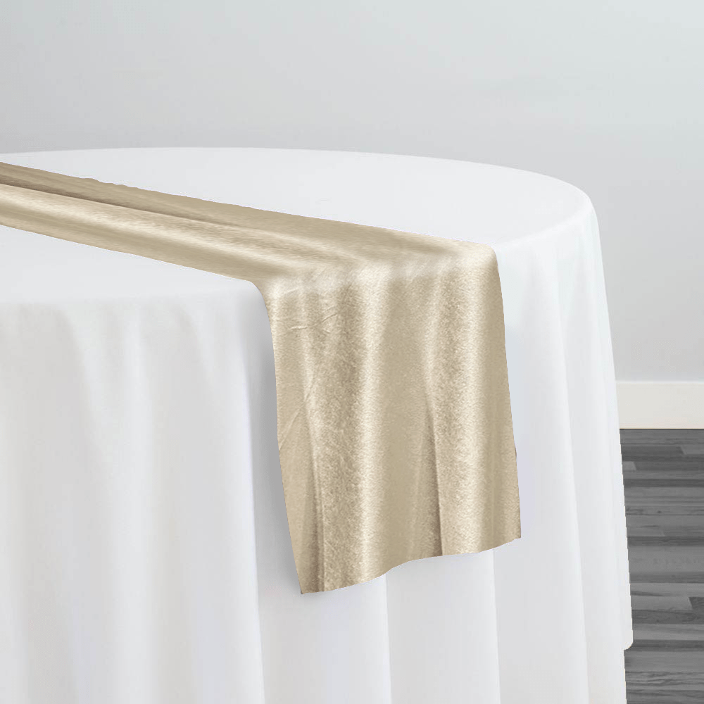 Luxury Plush Velvet Table Runner in Bone | Rental Luxury Plush Velvet Table Runner in Bone | Rental