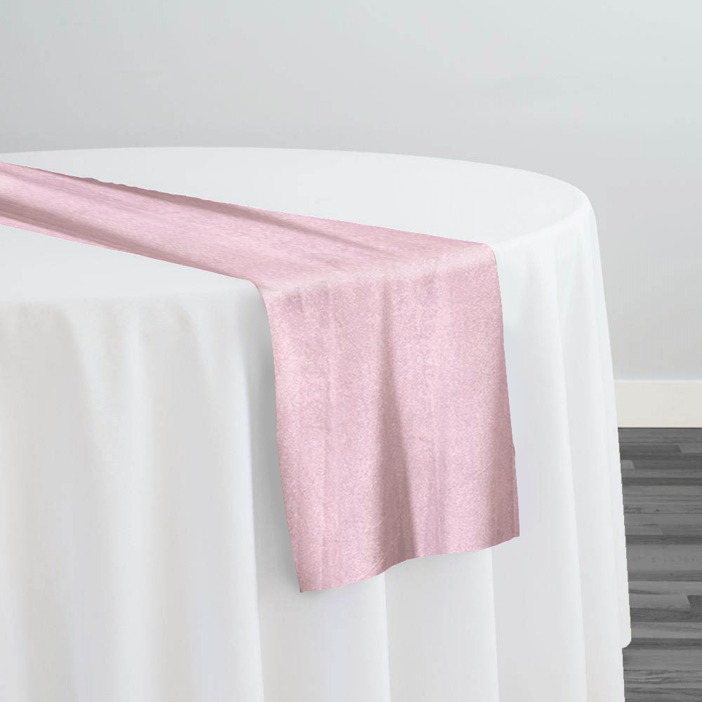 Luxury Plush Velvet Table Runner in Rose | Rental Luxury Plush Velvet Table Runner in Rose | Rental