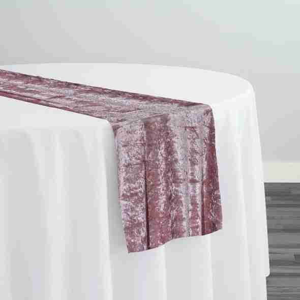 Panne (Crush) Velvet Table Runner in Pink | Rental