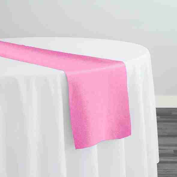 Premium Poly (Poplin) Table Runner in Pink 1158 | Rental