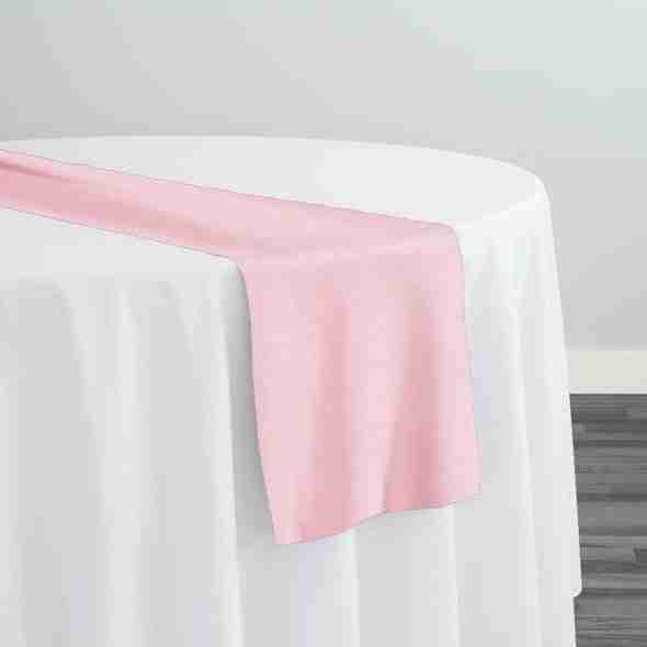 Premium Poly (Poplin) Table Runner in Pink Salmon 1720 | Rental