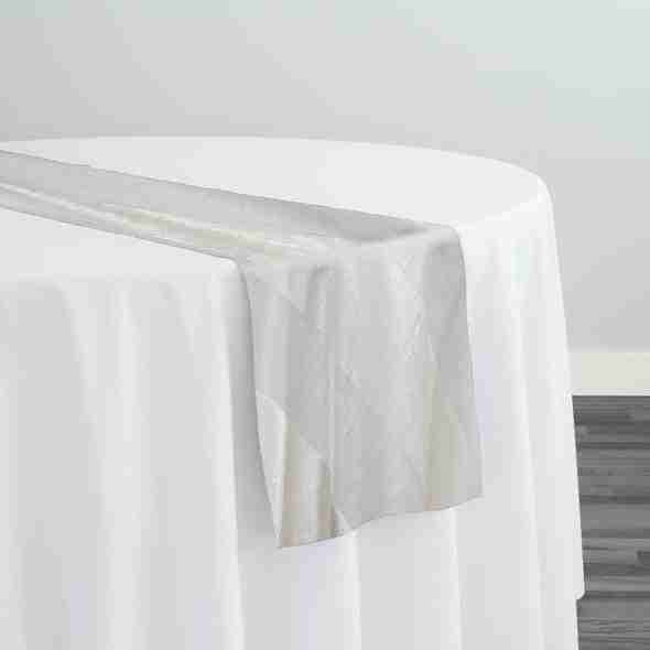 Velvet Stripe Table Runner in Ivory | Rental Velvet Stripe Table Runner in Ivory | Rental