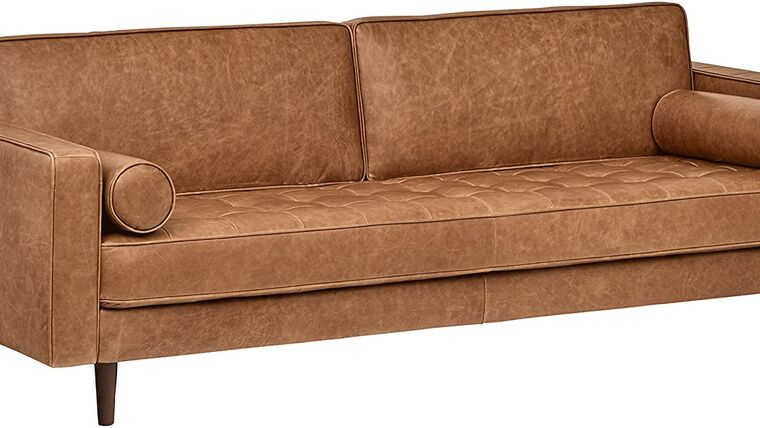 Rivet Leather Sofa | Rental