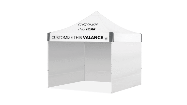 Pop Up Tent Walls – 3” x 10′ White Half Vendor Sidewall | Rental