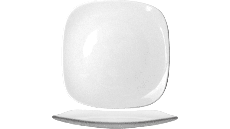 9 1/2″ Square White Melamine Plate | Rental 9 1/2″ Square White Melamine Plate | Rental