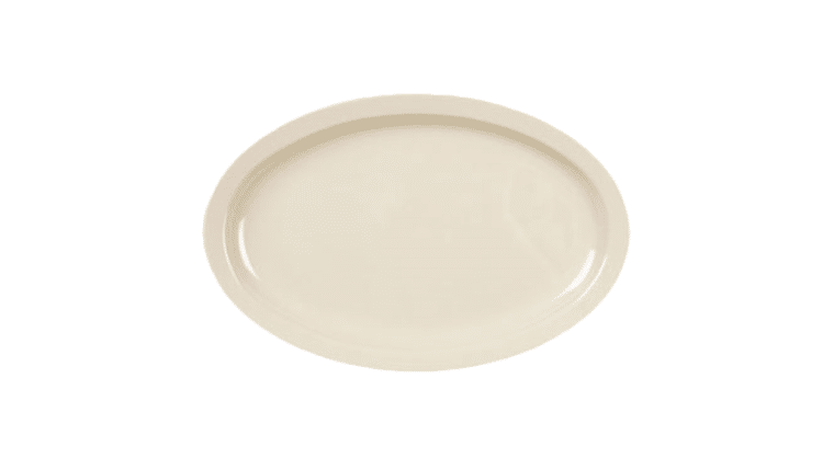 9 1/2″ x 6 3/4″ Narrow Rim Oval Melamine Platter (White) | Rental 9 1/2″ x 6 3/4″ Narrow Rim Oval Melamine Platter (White) | Rental